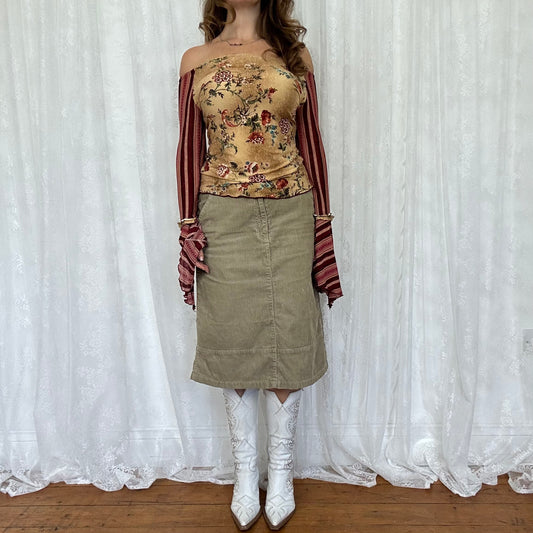 vintage 00s whimsical off shoulder top