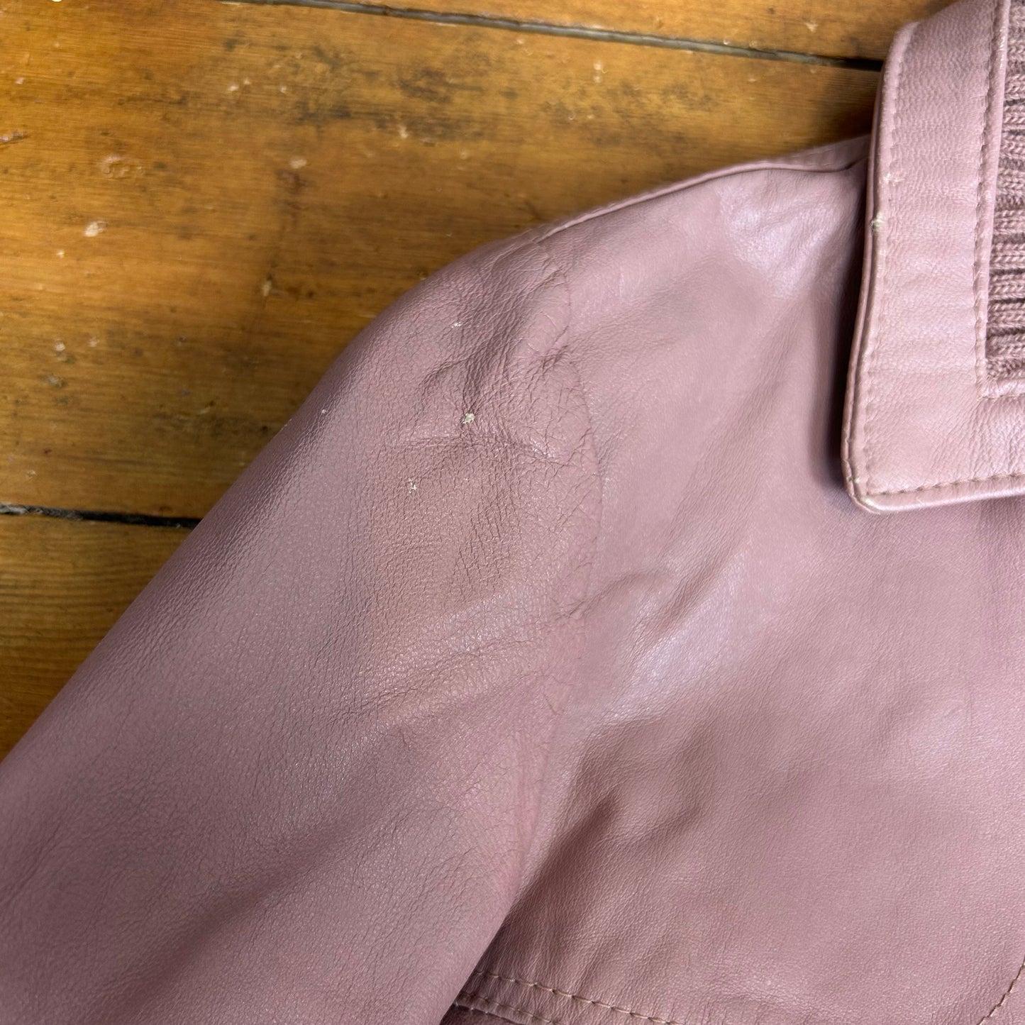 vintage 00s morgan de toi dusty pink leather jacket