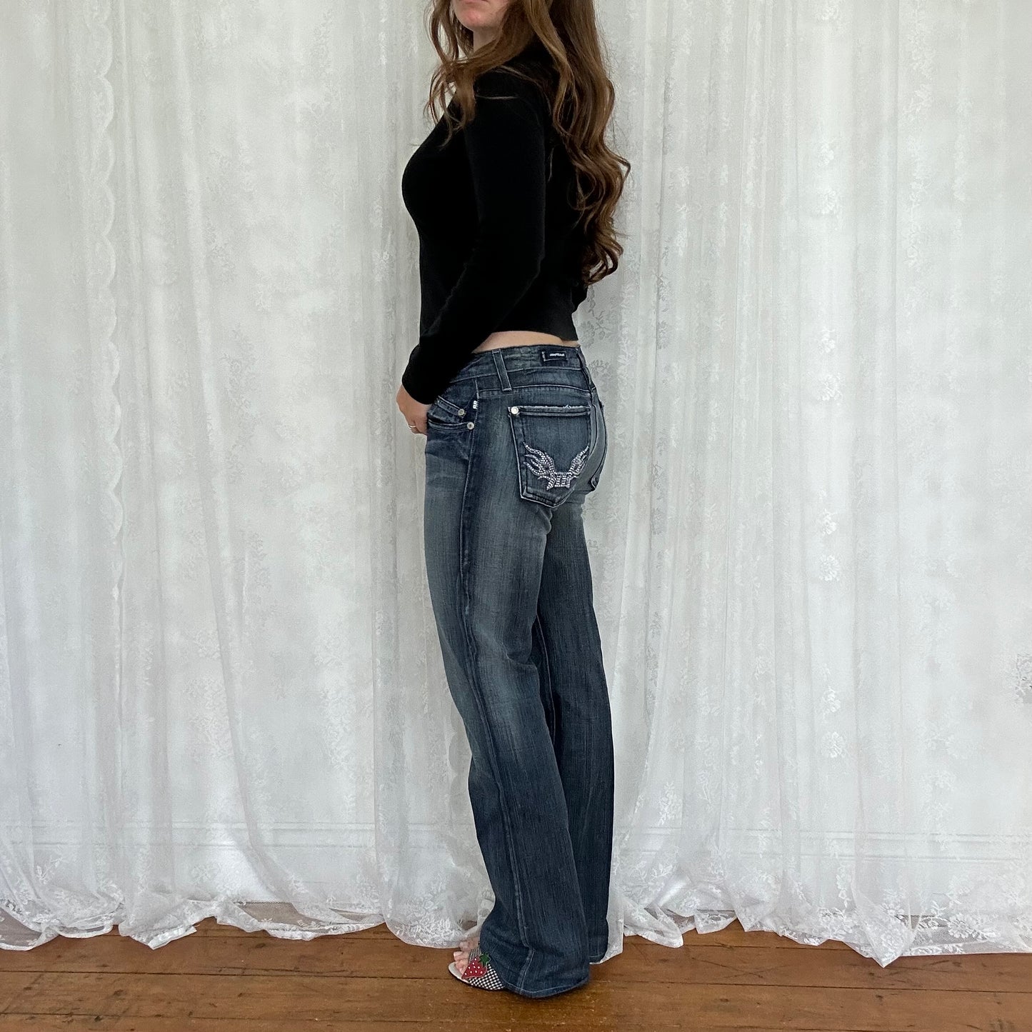 vintage 00s apple graphic long sleeve top