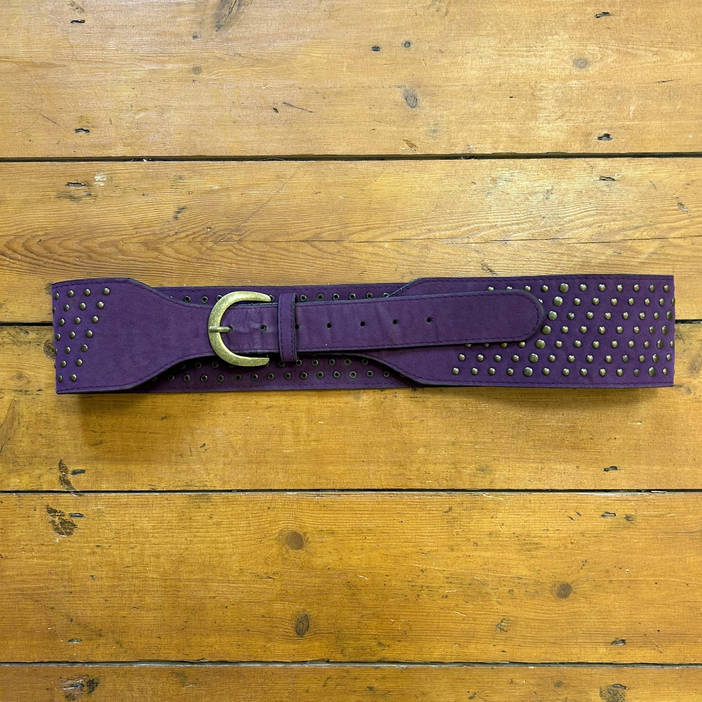 vintage 00s purple studded belt
