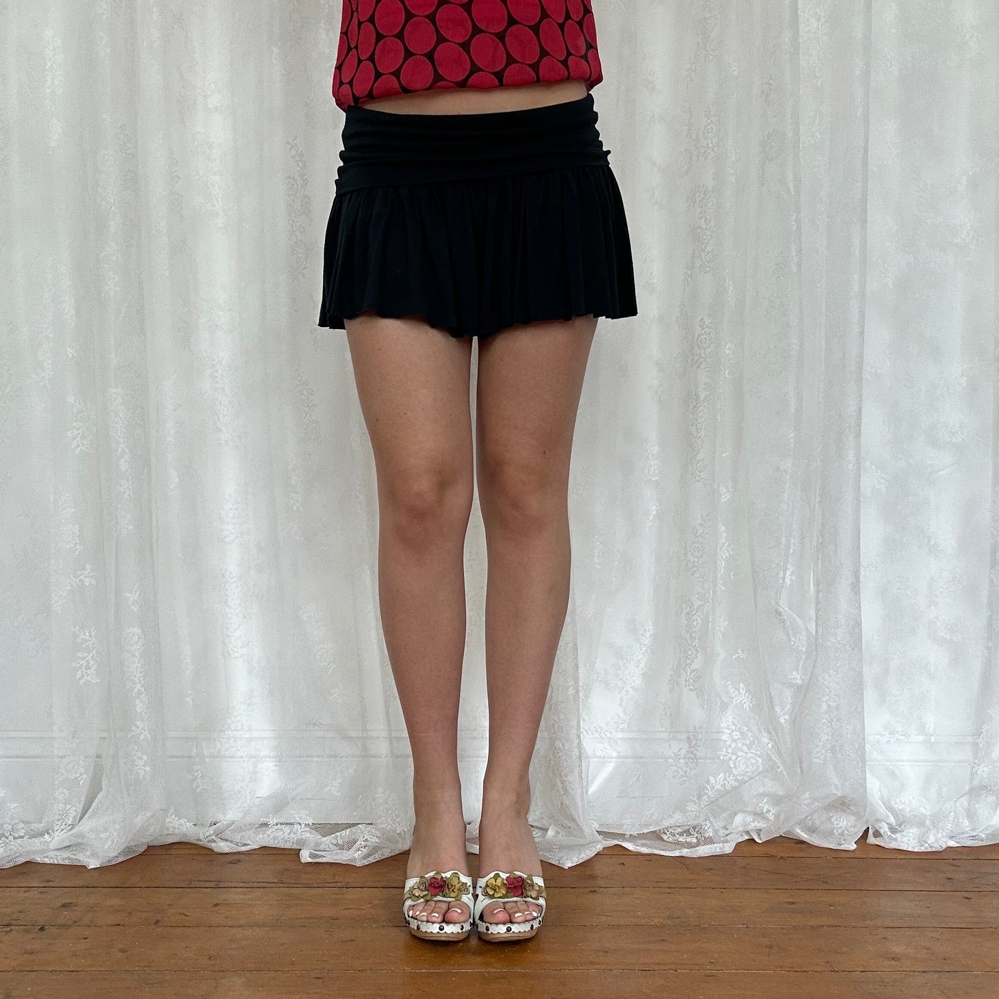 vintage 00s black mini skirt