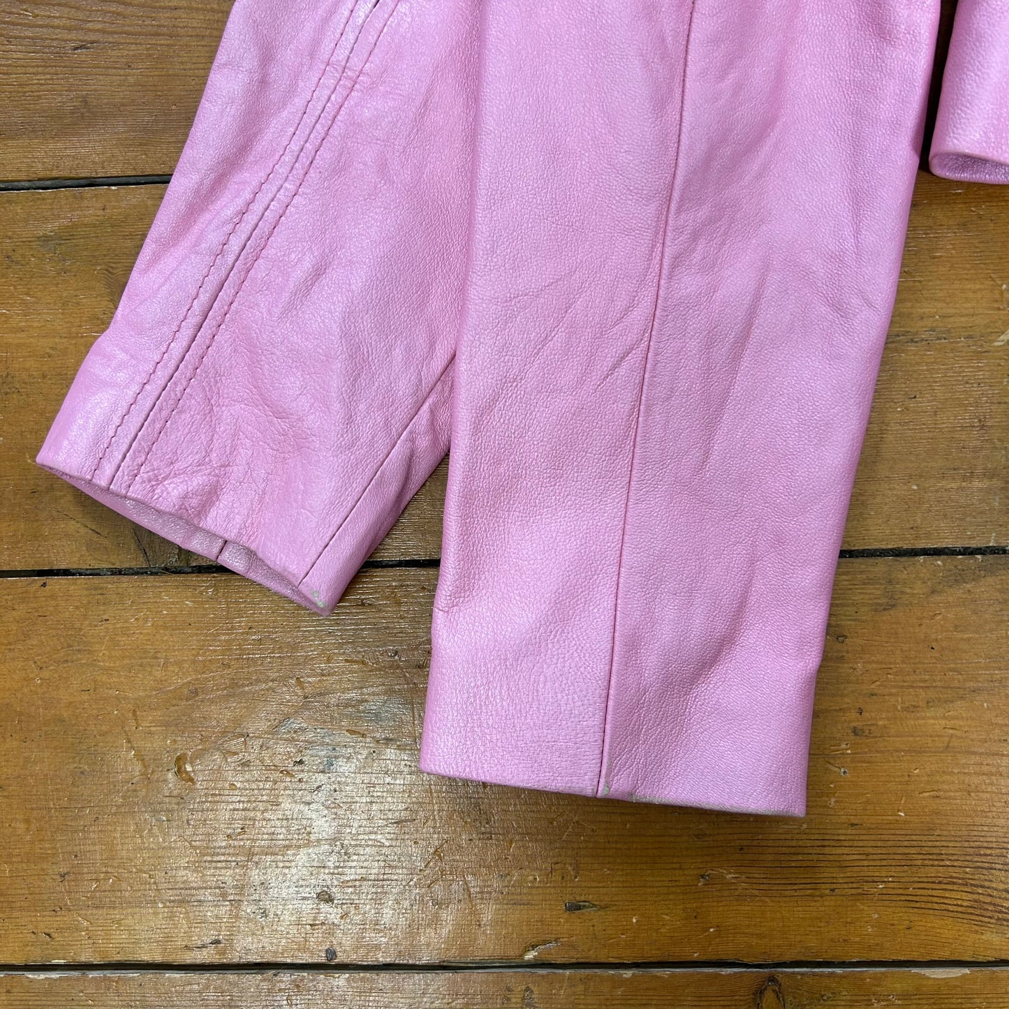vintage 00s pink leather jacket