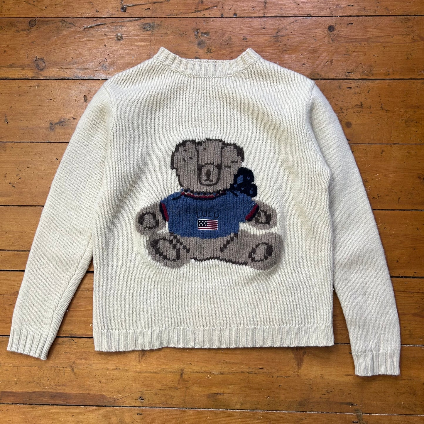 vintage 00s lulu castagnette teddy bear jumper