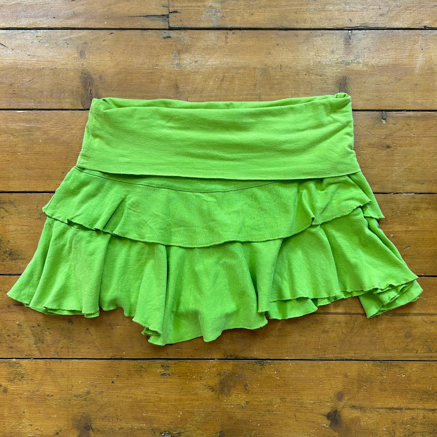 vintage 00s green rara mini skirt