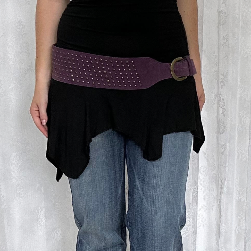 vintage 00s purple studded belt