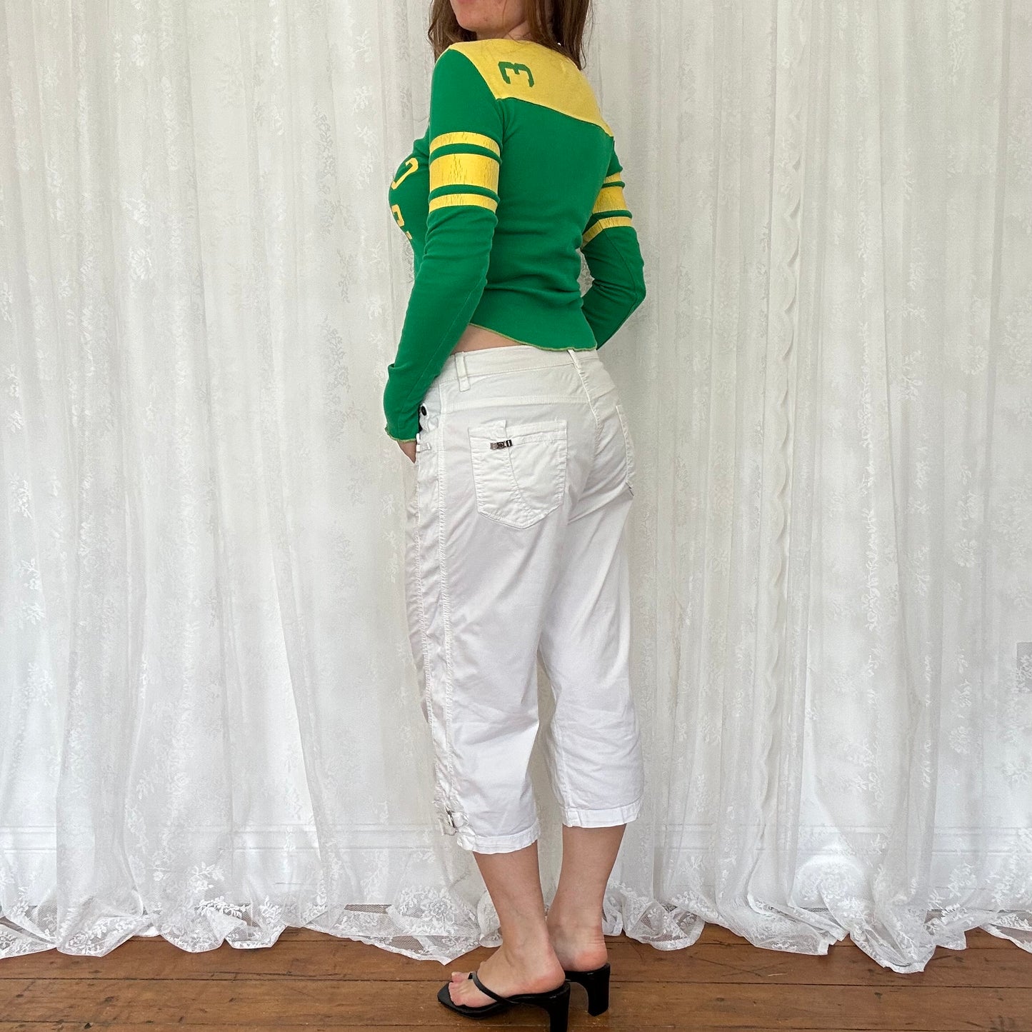 vintage 00s white capri pants