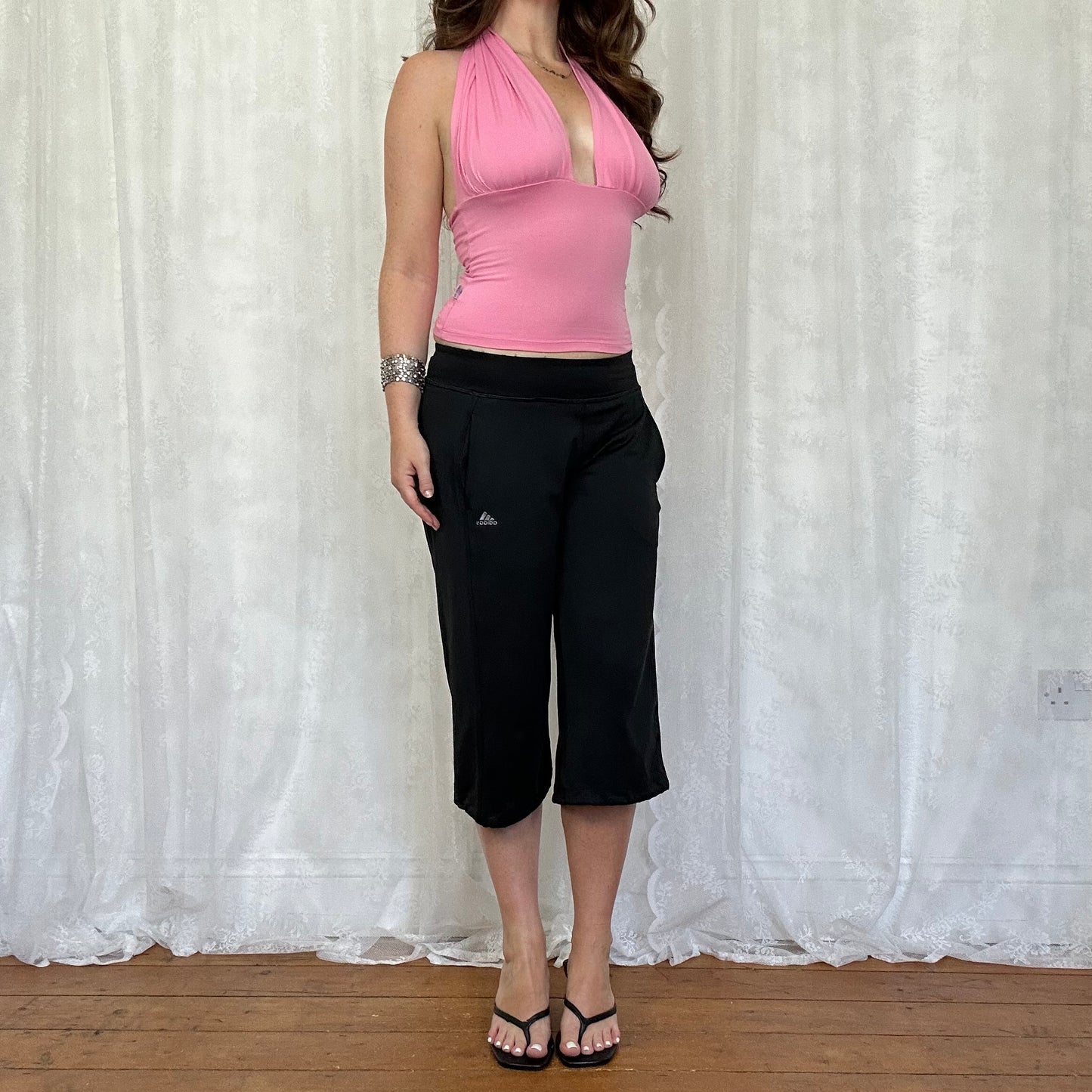 vintage 00s bubblegum pink halter top