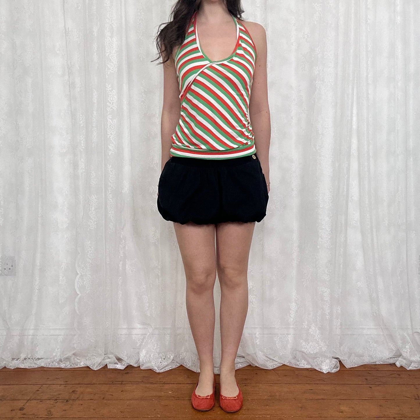 vintage 00s black puffball mini skirt