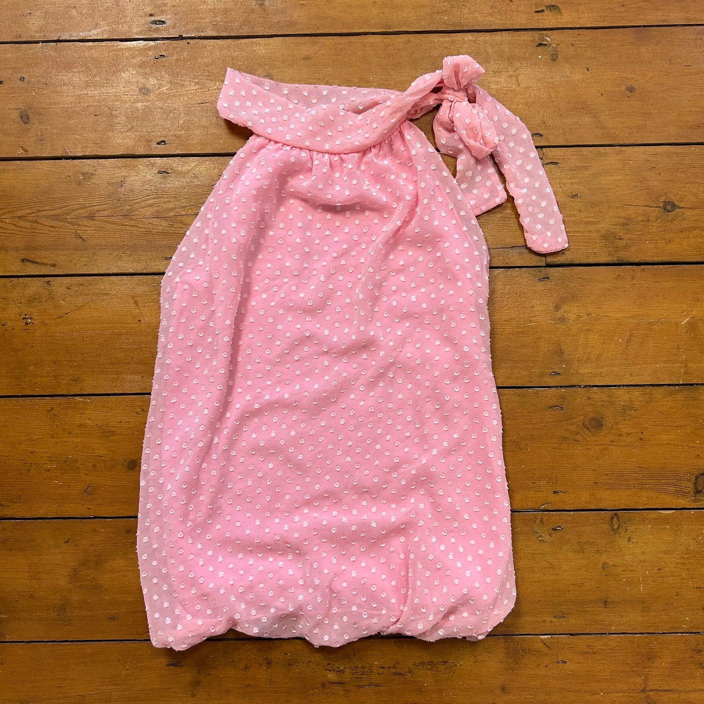 vintage 00s pink puff hem top