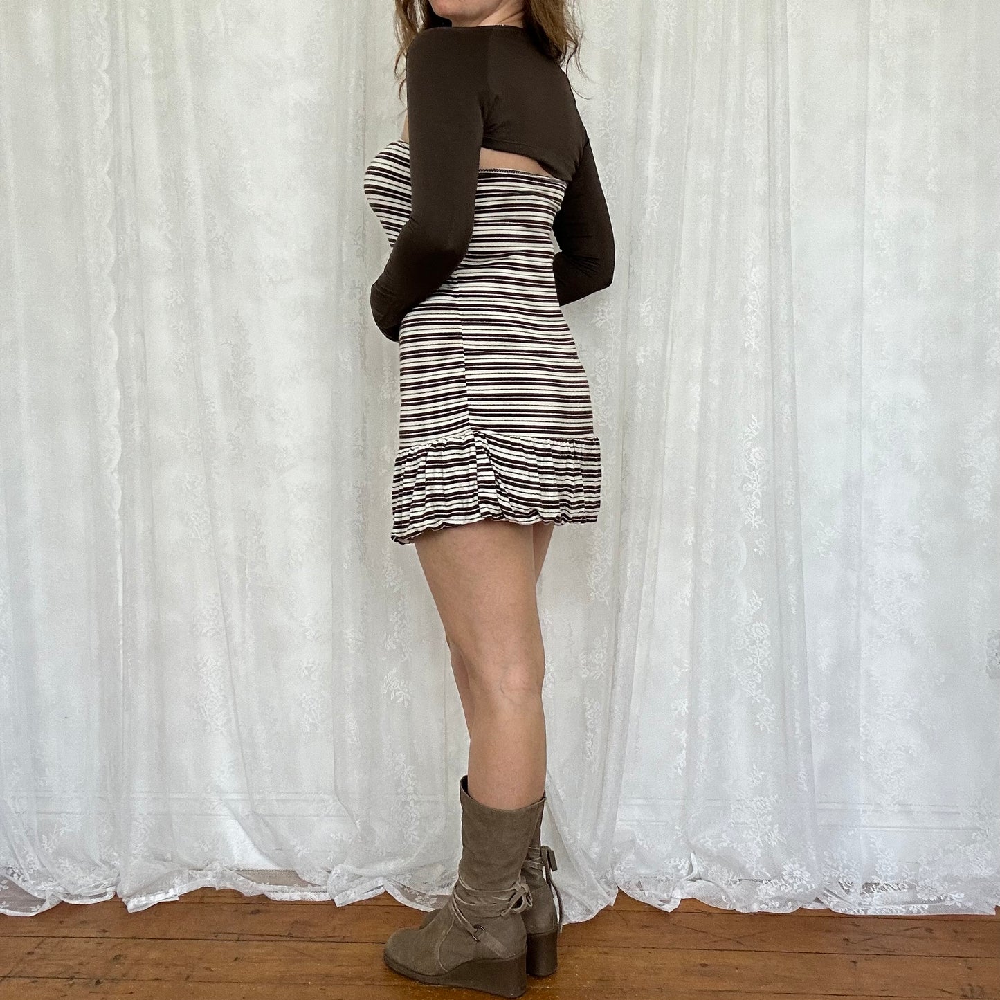 vintage 00s brown bolero / shrug