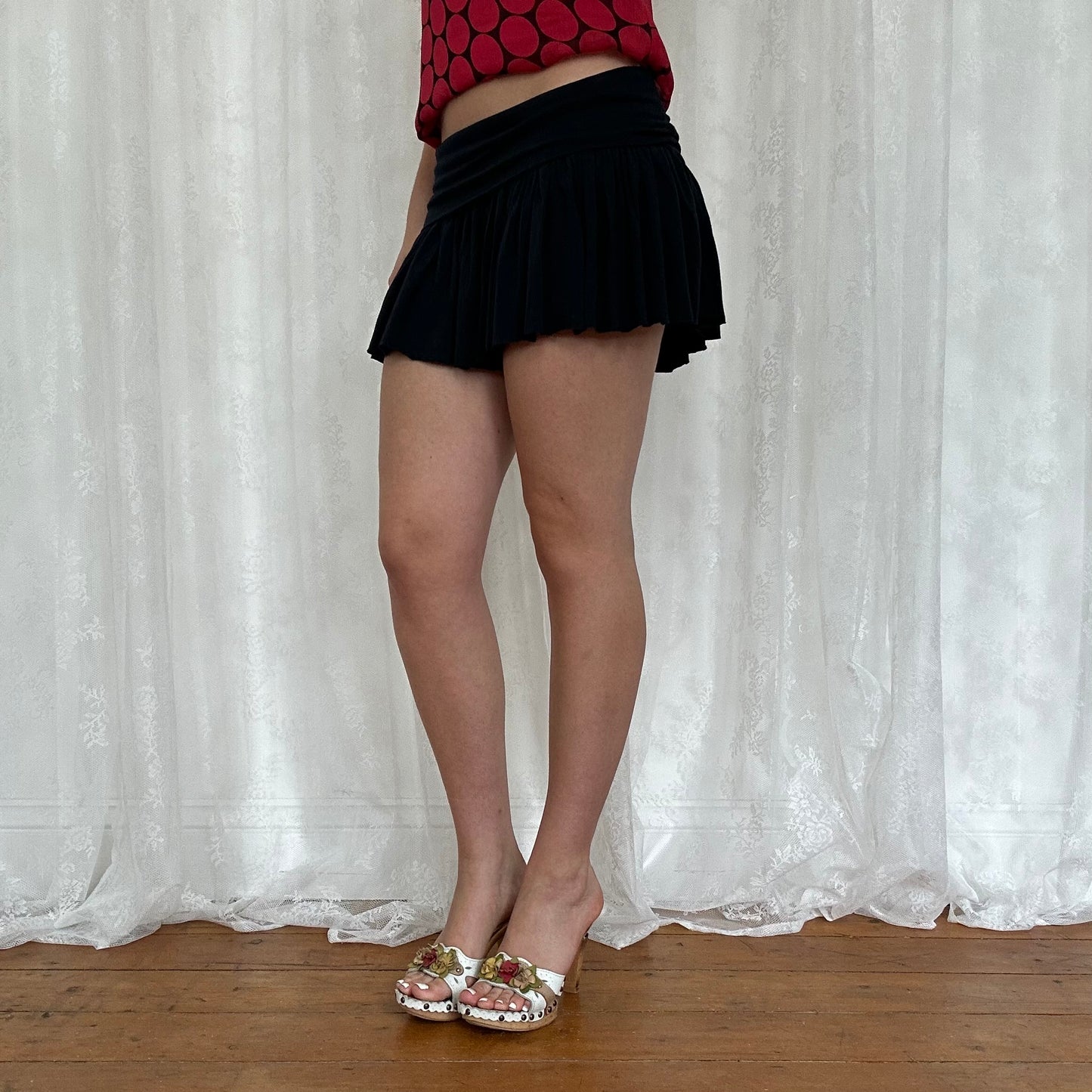 vintage 00s black mini skirt