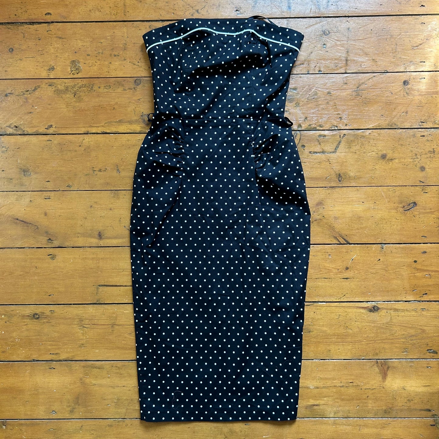 vintage 00s jane norman polka dot pencil dress
