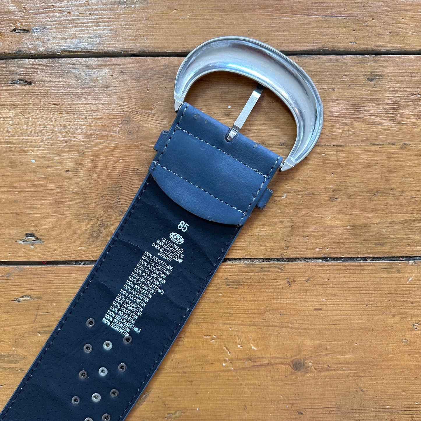 vintage 00s blue studded chunky belt