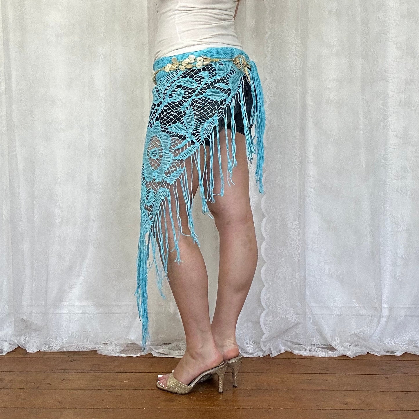 vintage 00s shell string belt
