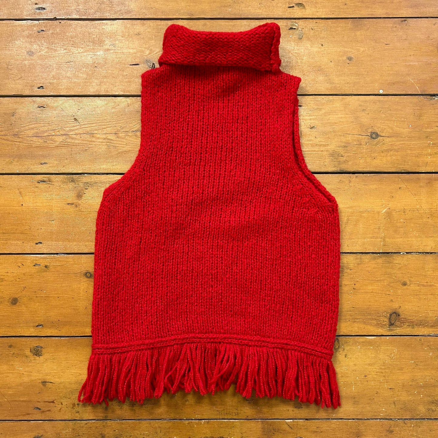 vintage 00s stripey knitted sleeveless jumper