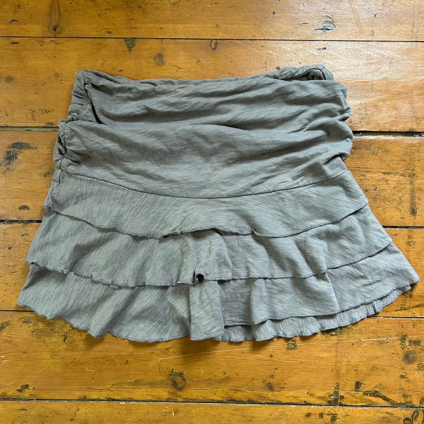 vintage 00s khaki grey rara mini skirt