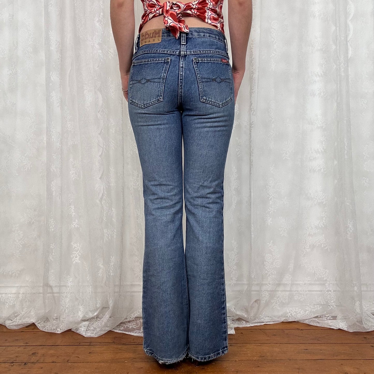 vintage 00s mid rise mudd slight flare jeans