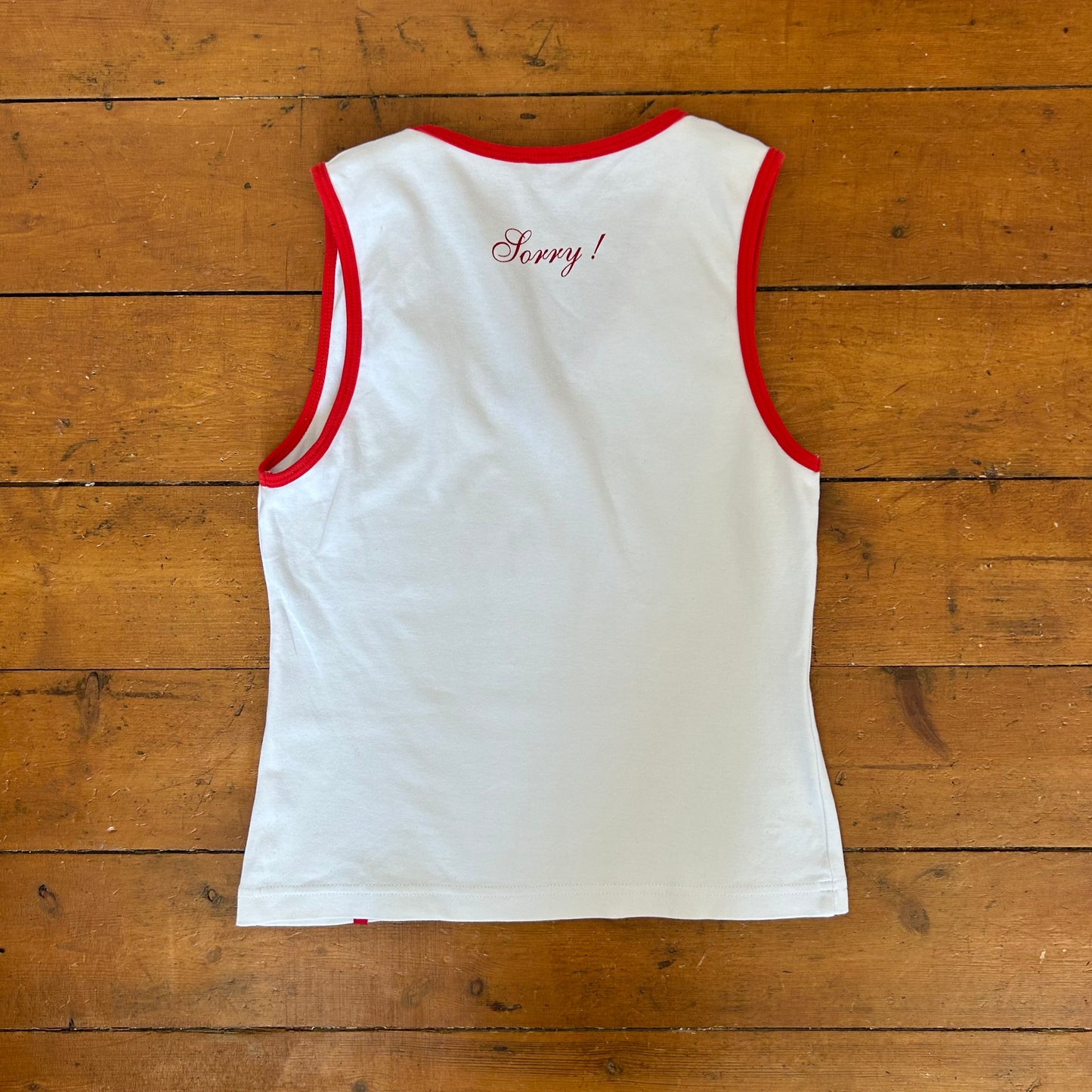 vintage 00s white graphic tank top