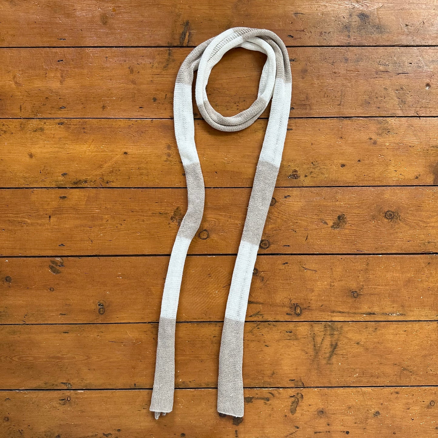 vintage 00s striped skinny scarf