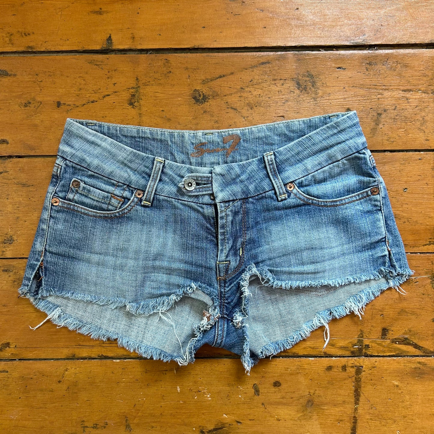 vintage 00s denim micro shorts