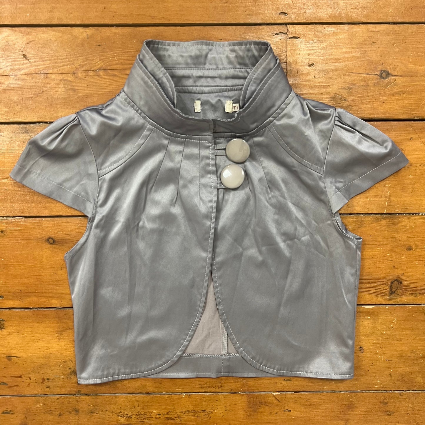 vintage 00s grey cropped peacoat