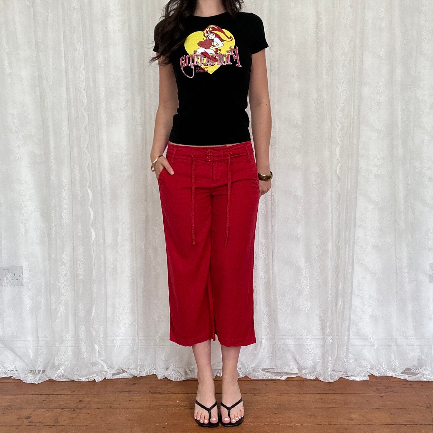 vintage 00s black fioruccina graphic tshirt