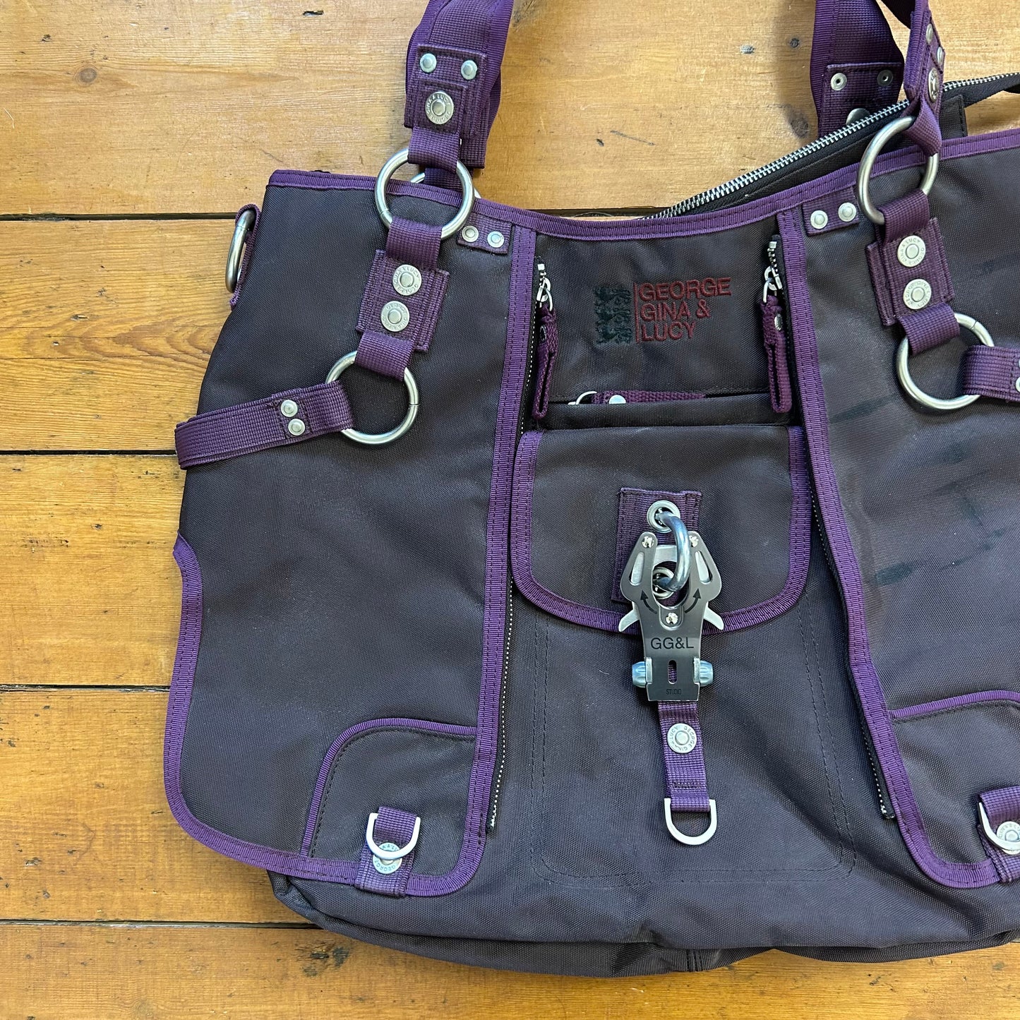 vintage 00s large purple George, Gina & Lucy cargo bag