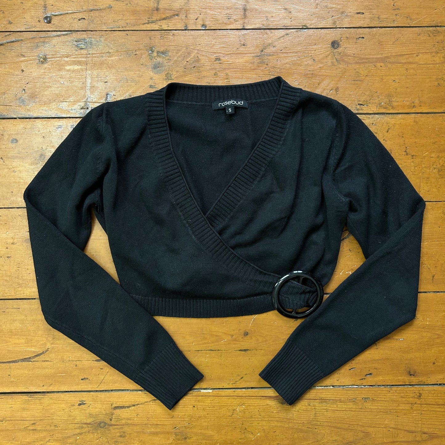 vintage 00s black cropped cardigan