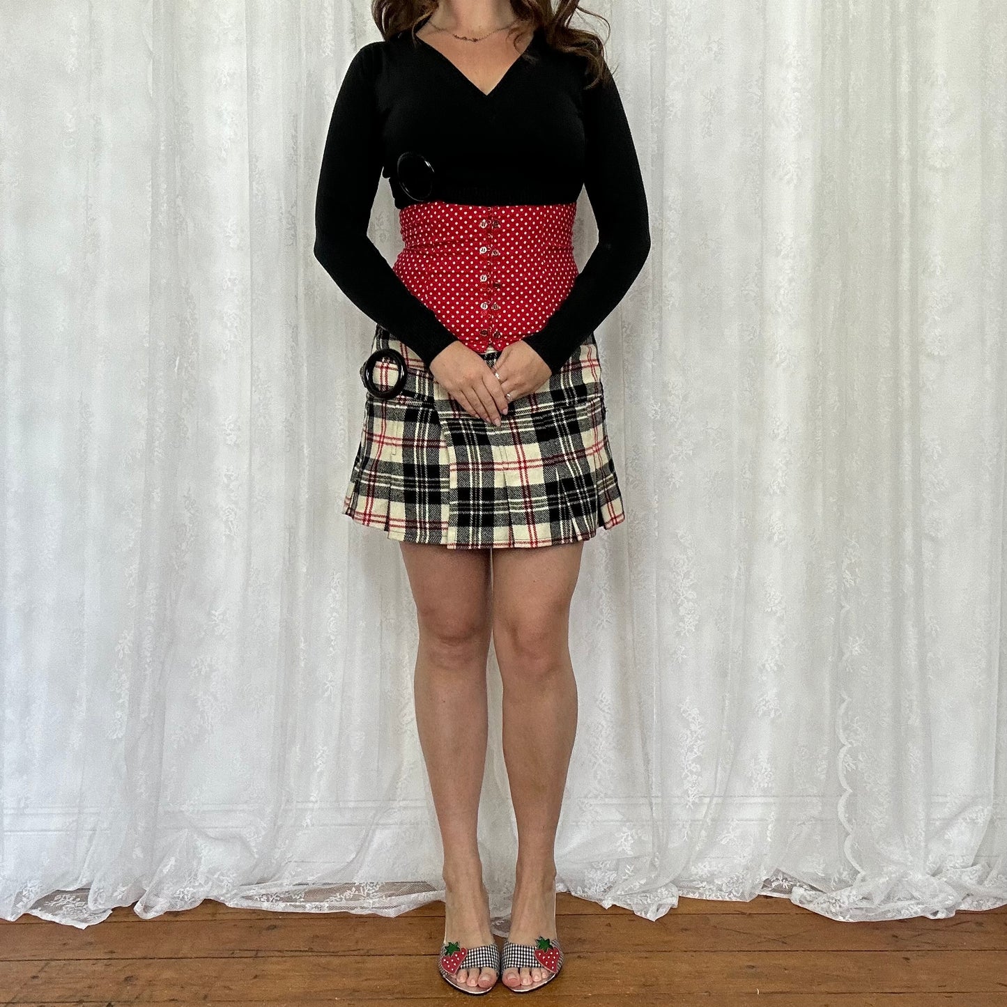 vintage 00s black cropped cardigan