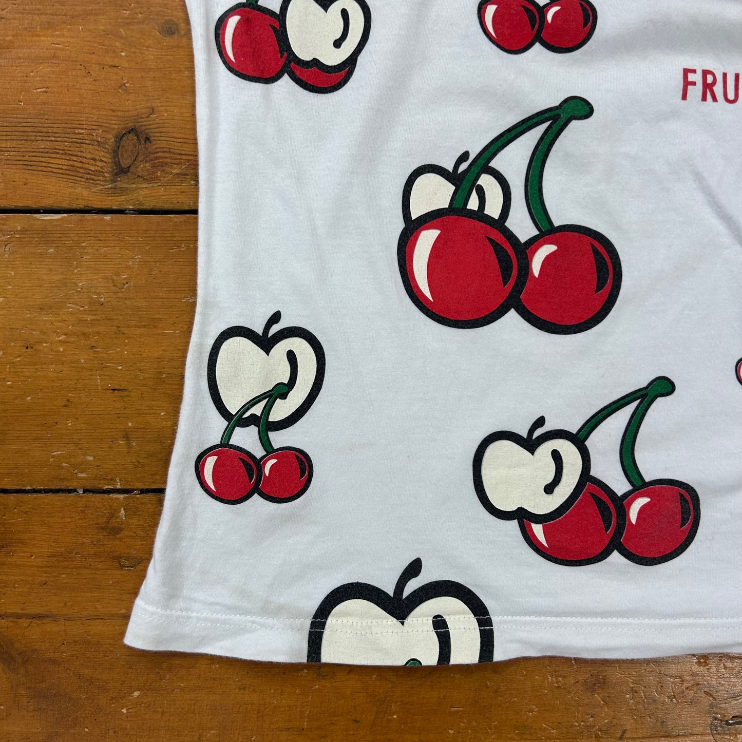 vintage 00s cherry one shoulder top