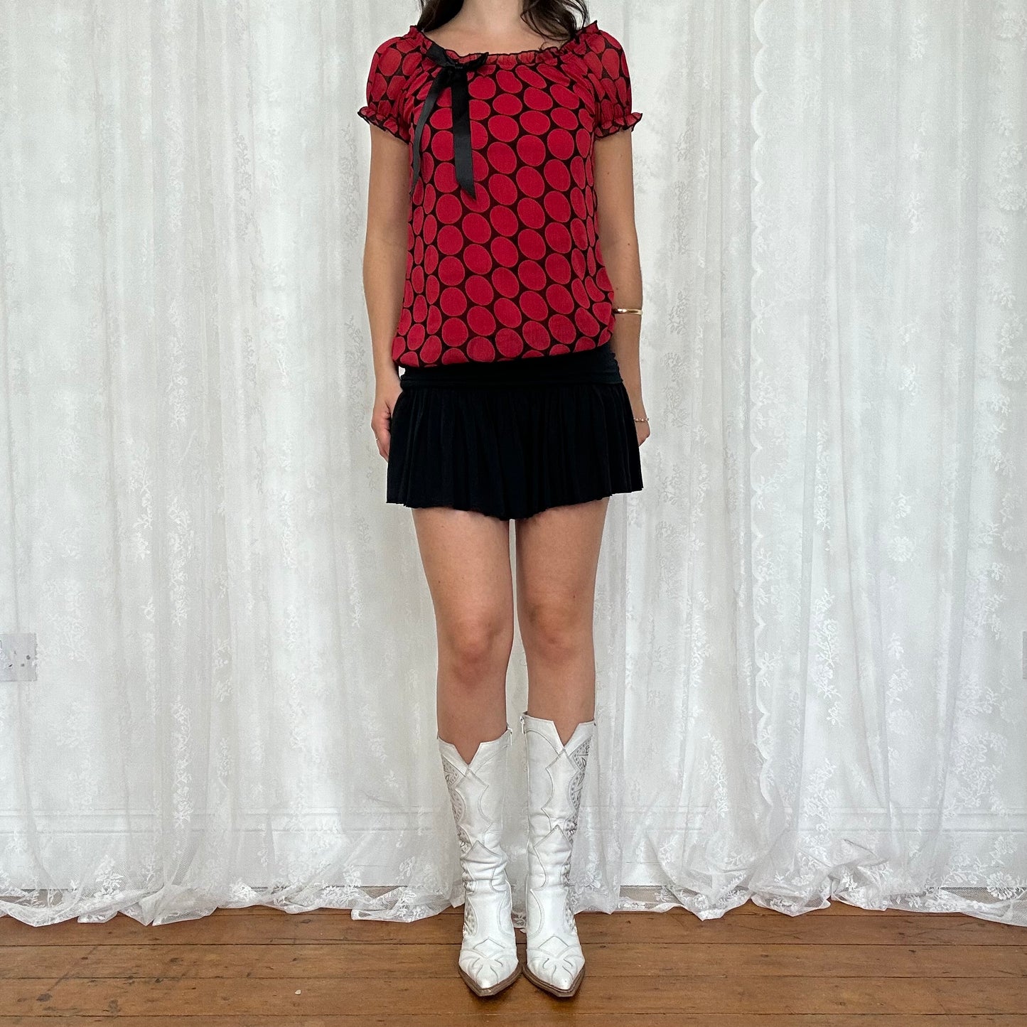 vintage 00s black mini skirt