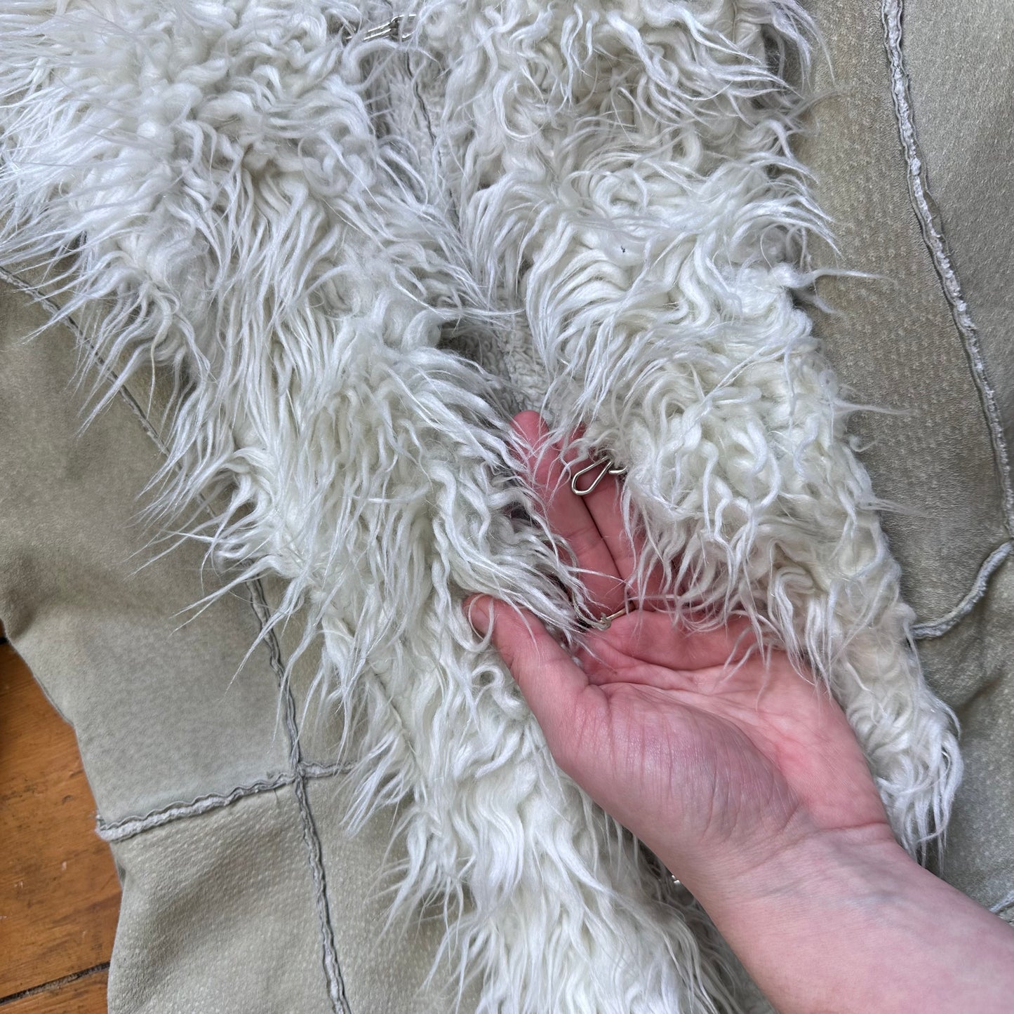 vintage 00s morgan de toi long afghan coat