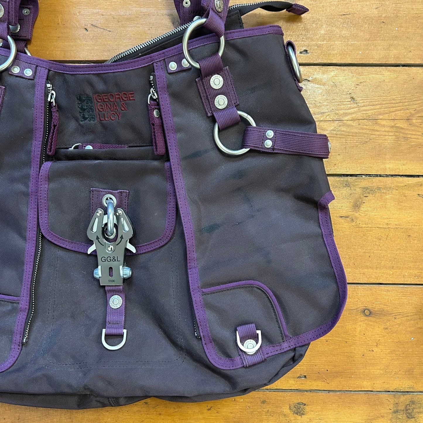 vintage 00s large purple George, Gina & Lucy cargo bag