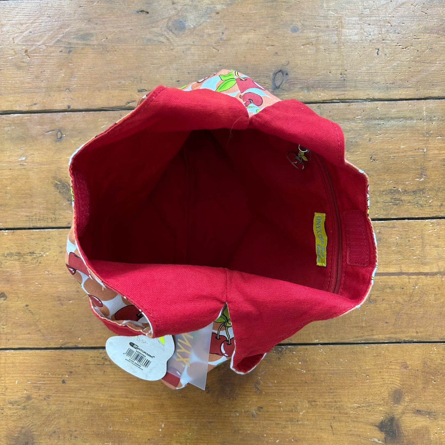 vintage 00s cherry print polka dot shoulder bag