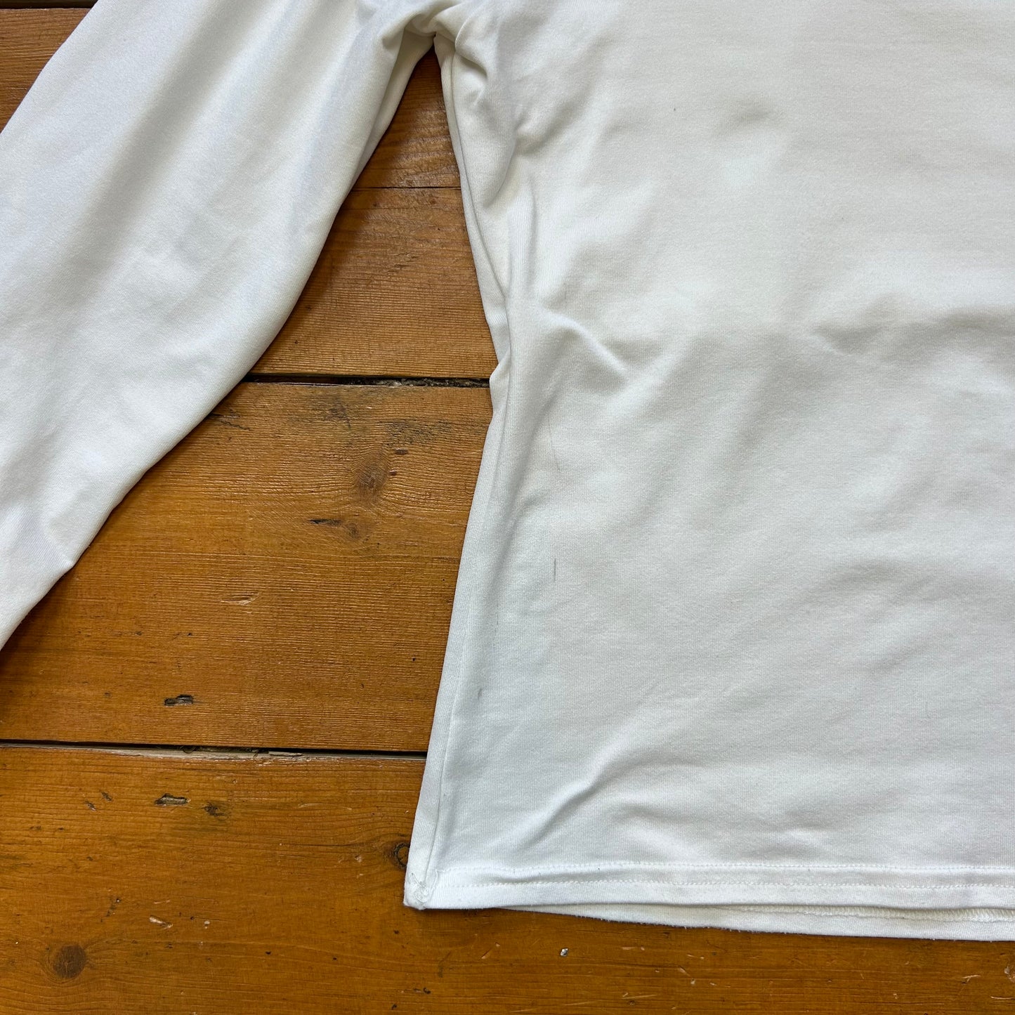 vintage 00s white slinky double layer studded top