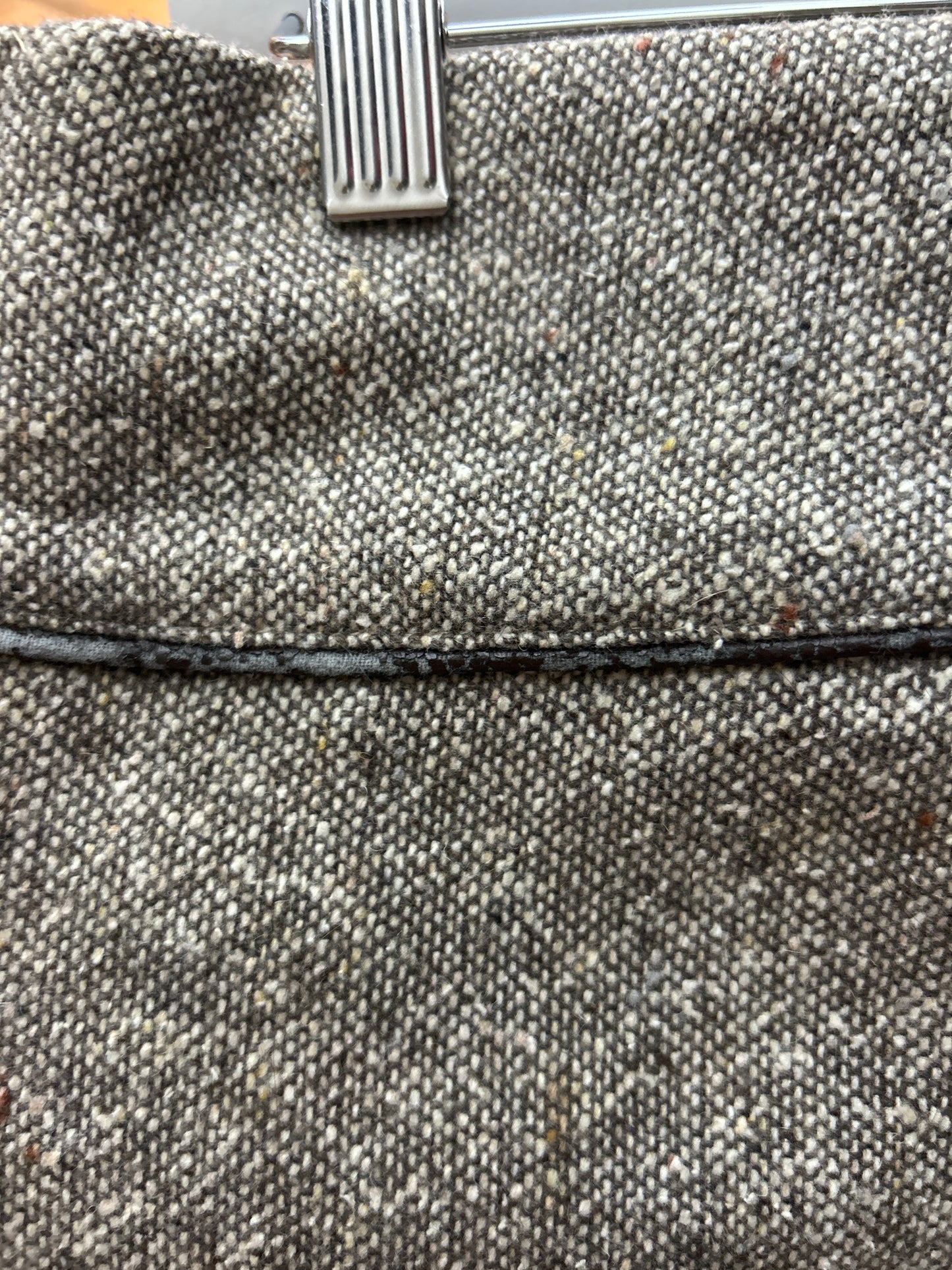 vintage 00s brown tweed office siren co ord