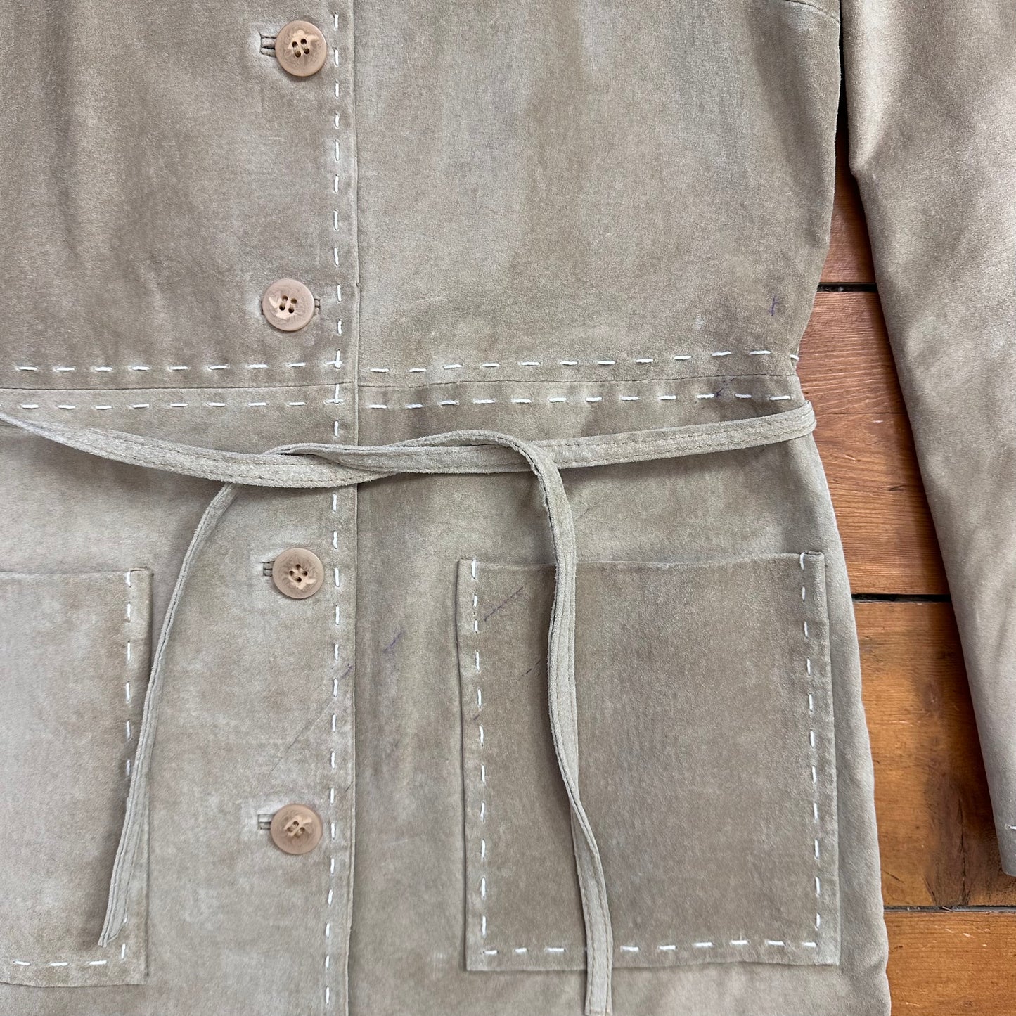 vintage 00s genuine leather long coat