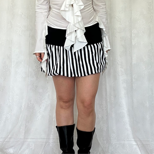 vintage 00s striped bubble skirt
