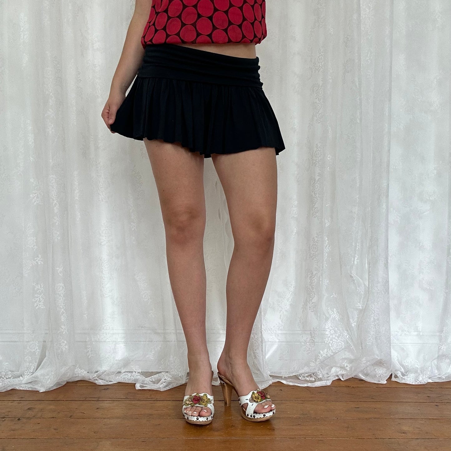 vintage 00s black mini skirt