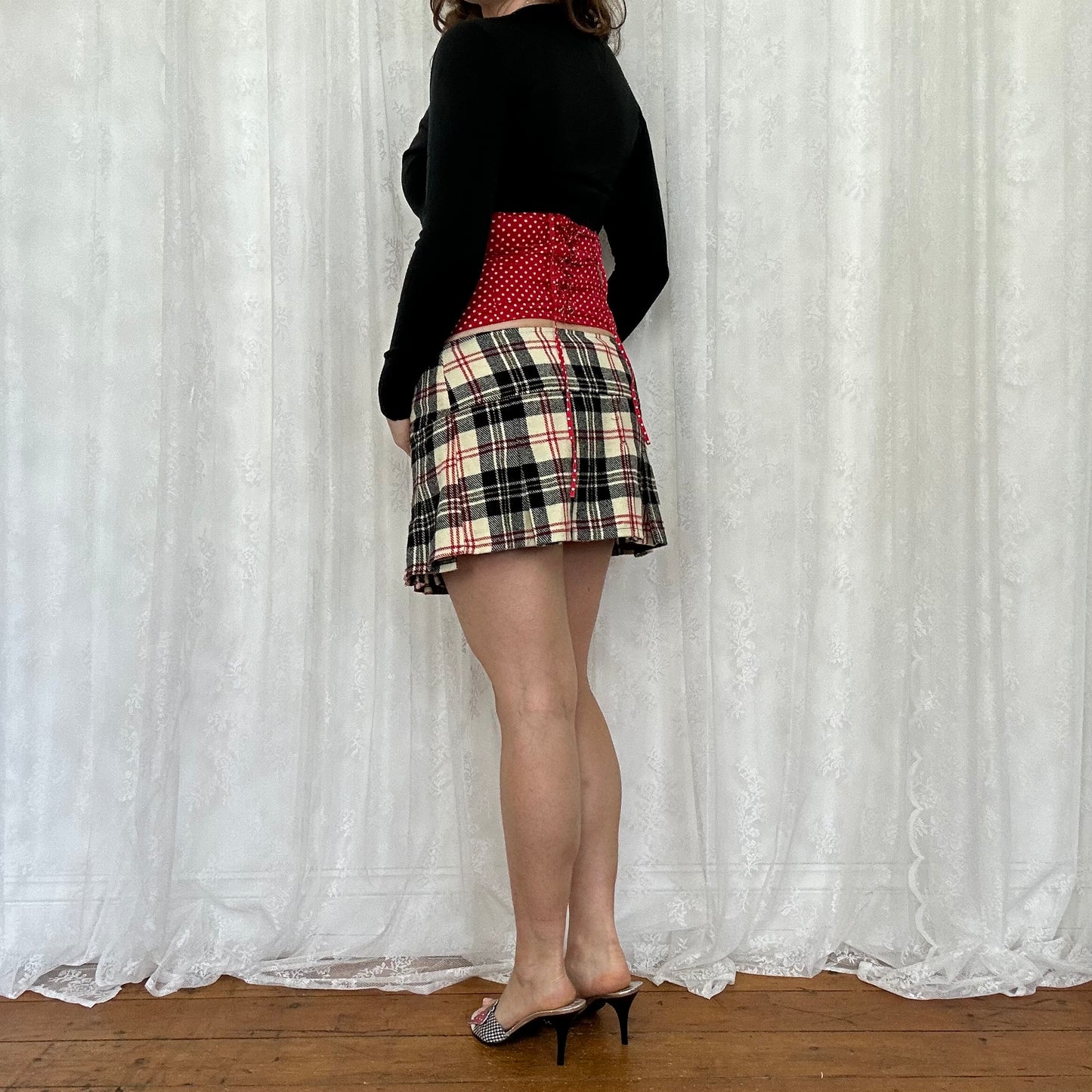 vintage 00s black cropped cardigan