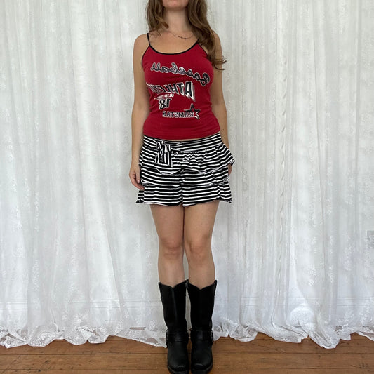 vintage 00s red graphic cami top