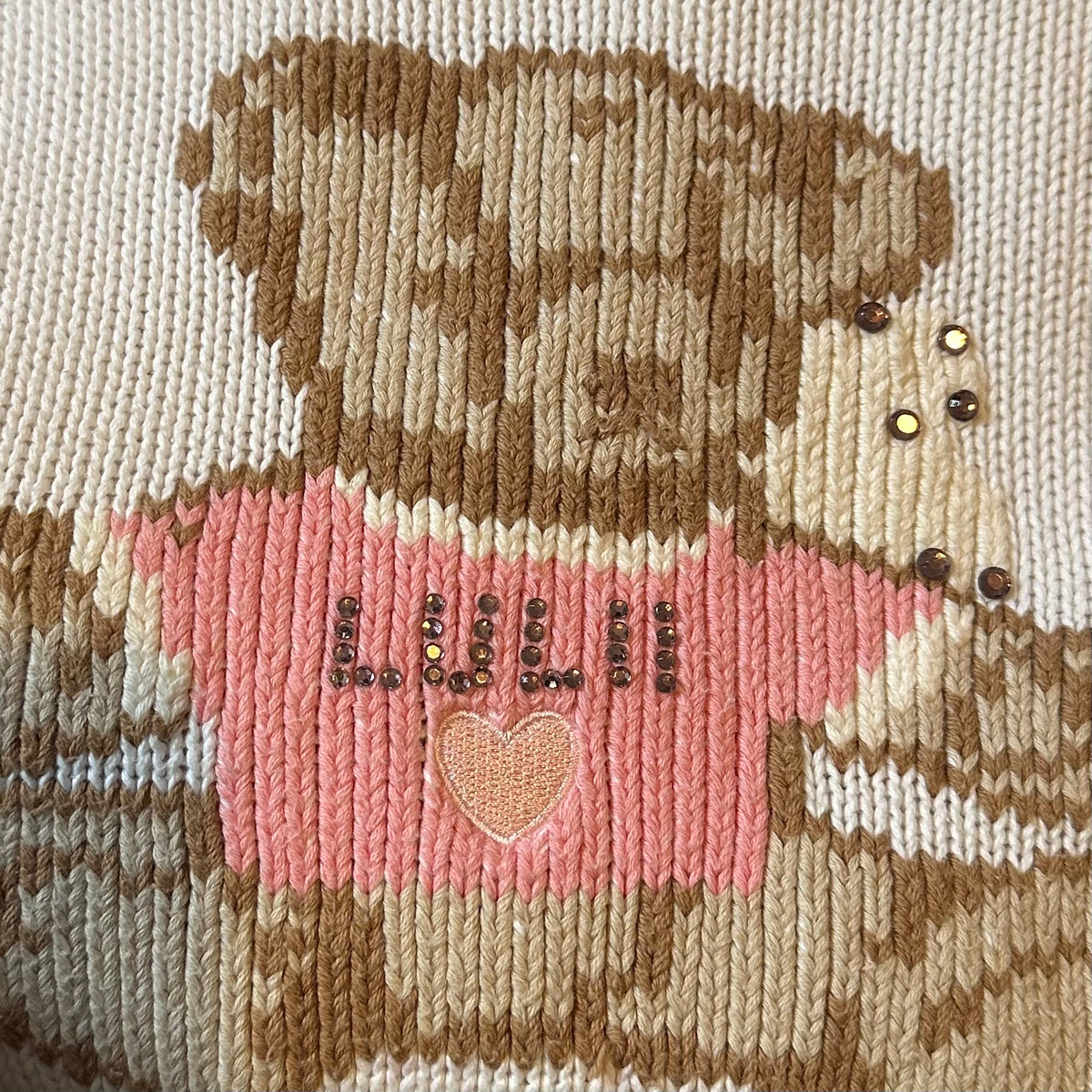 vintage 00s lulu castagnette teddy bear jumper