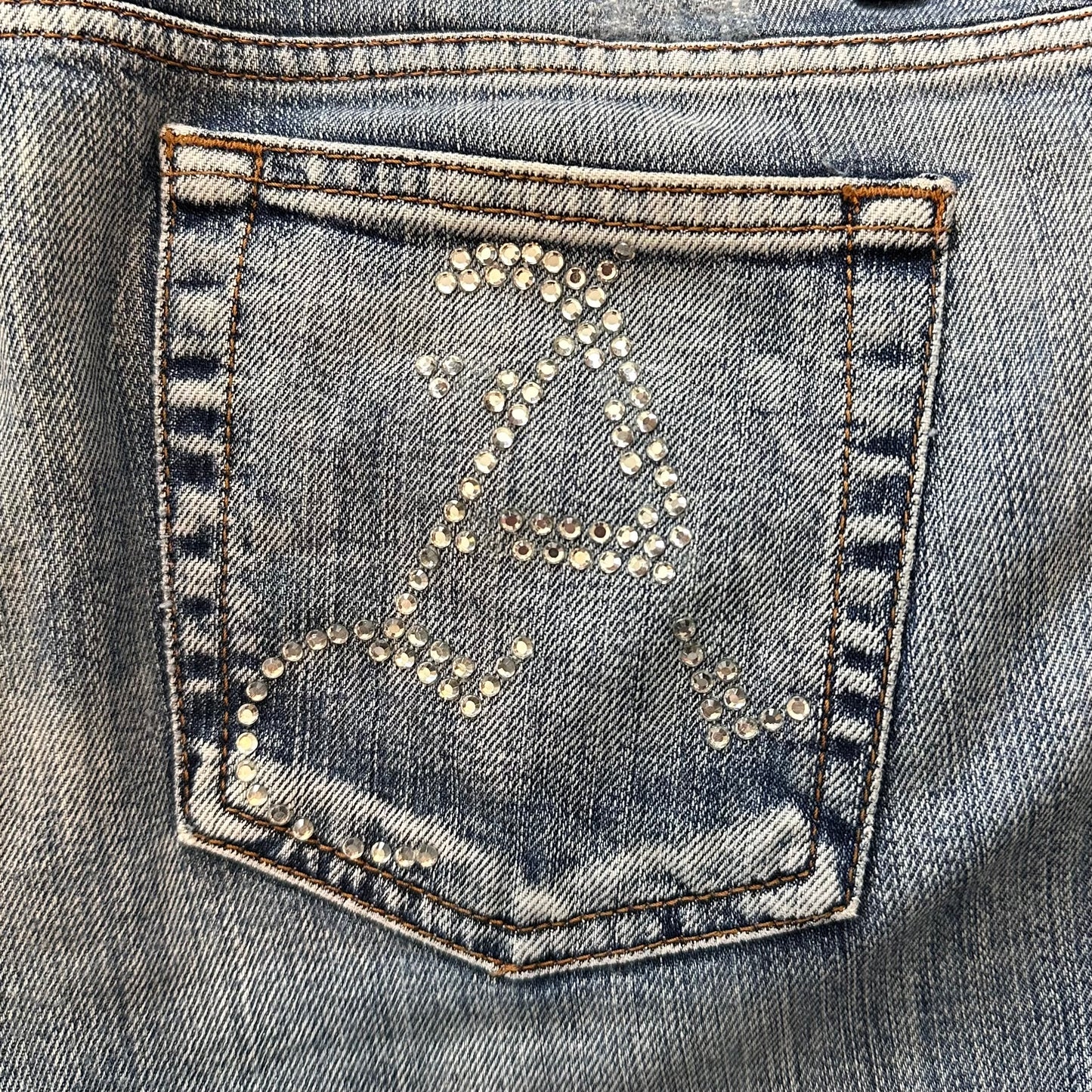 vintage 00s low rise paisley embroidered jeans