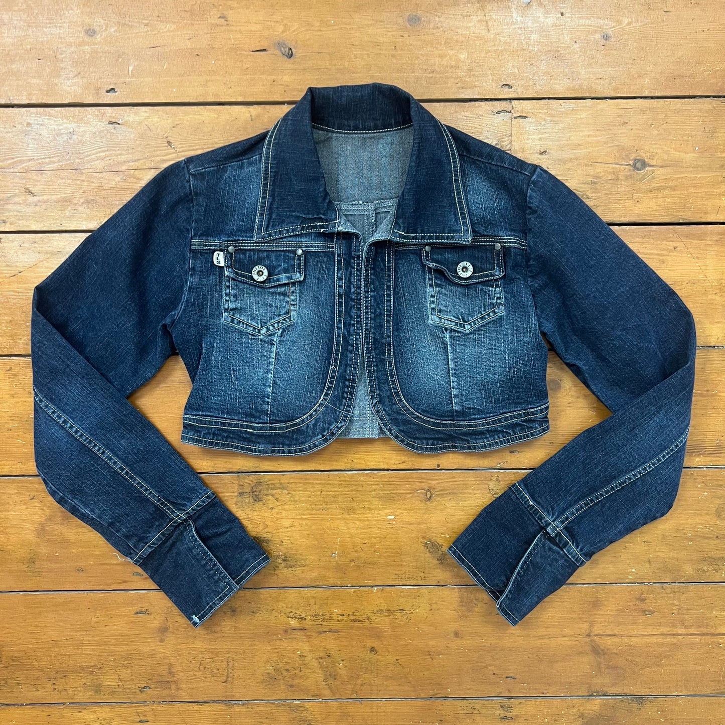 vintage 00s cropped denim bolero / jacket