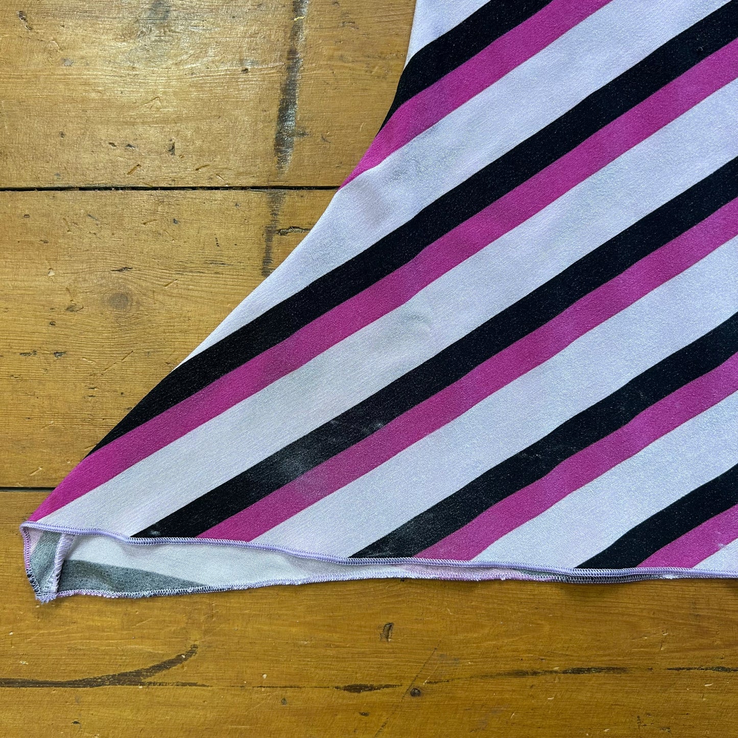 vintage 00s purple striped bandeau studded top