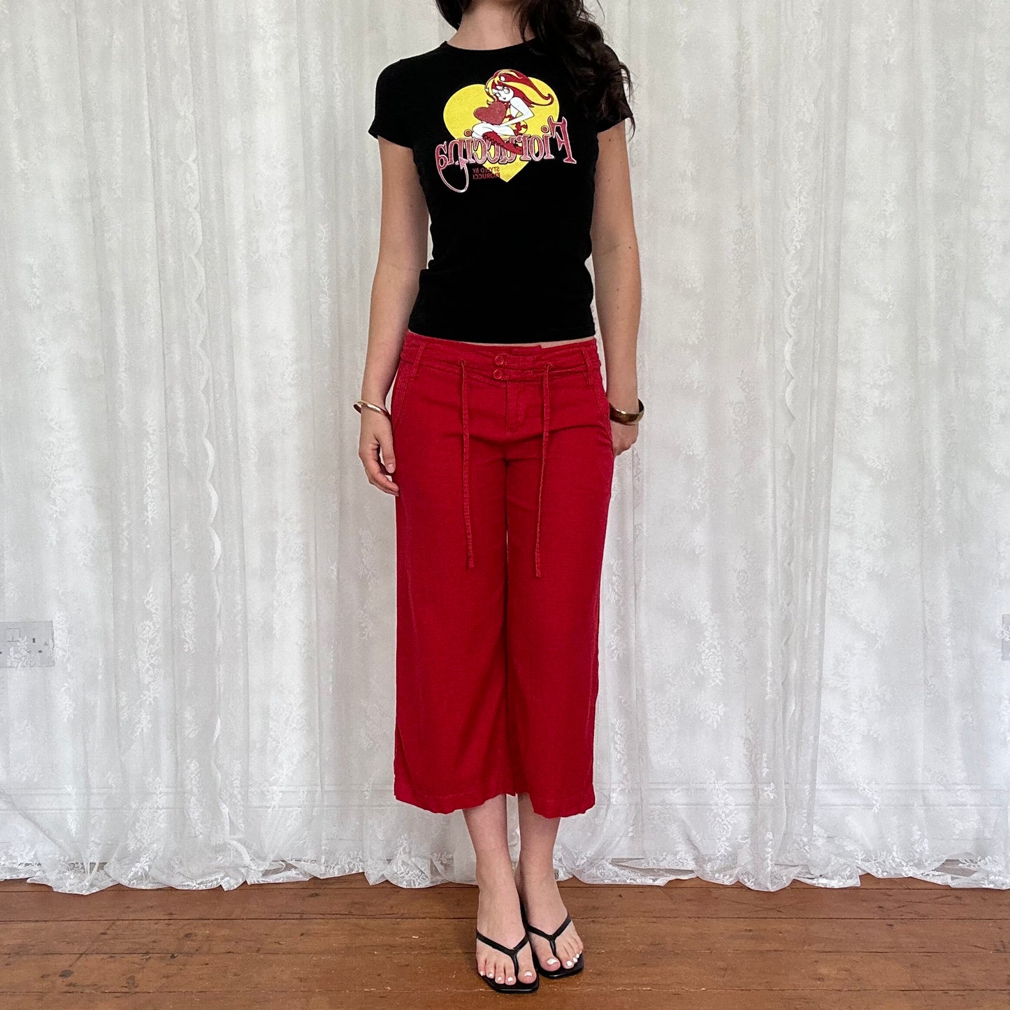vintage 00s black fioruccina graphic tshirt