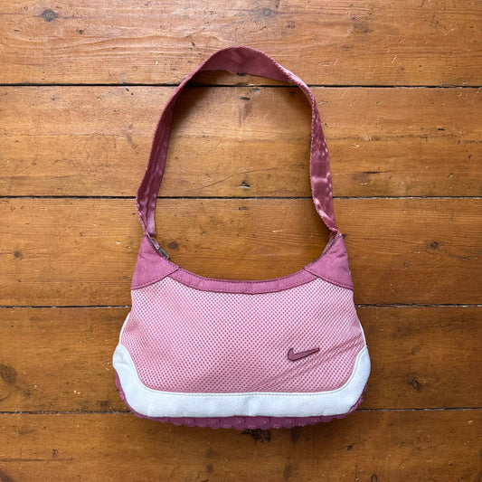 vintage 00s pink Nike mini baguette sneaker sole bag