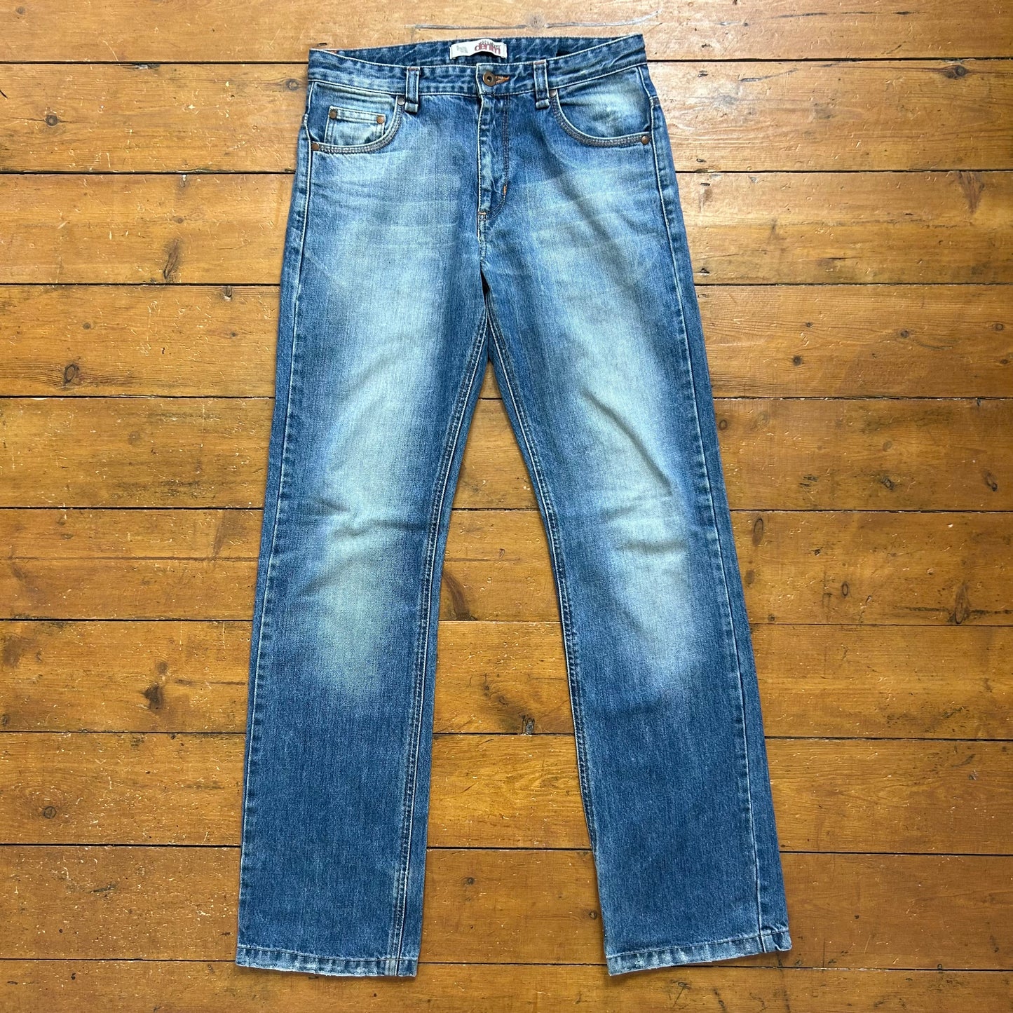 vintage 00s light wash straight leg jeans
