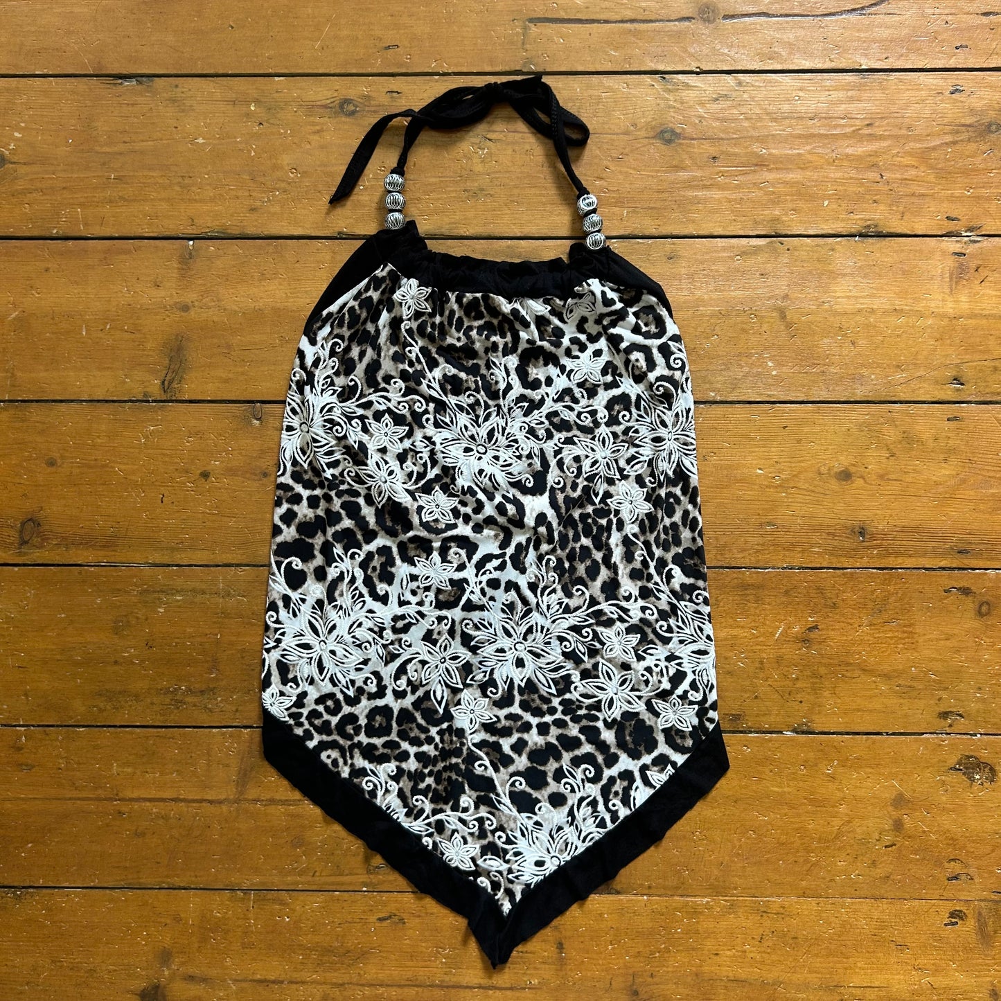 vintage 00s leopard print halter top