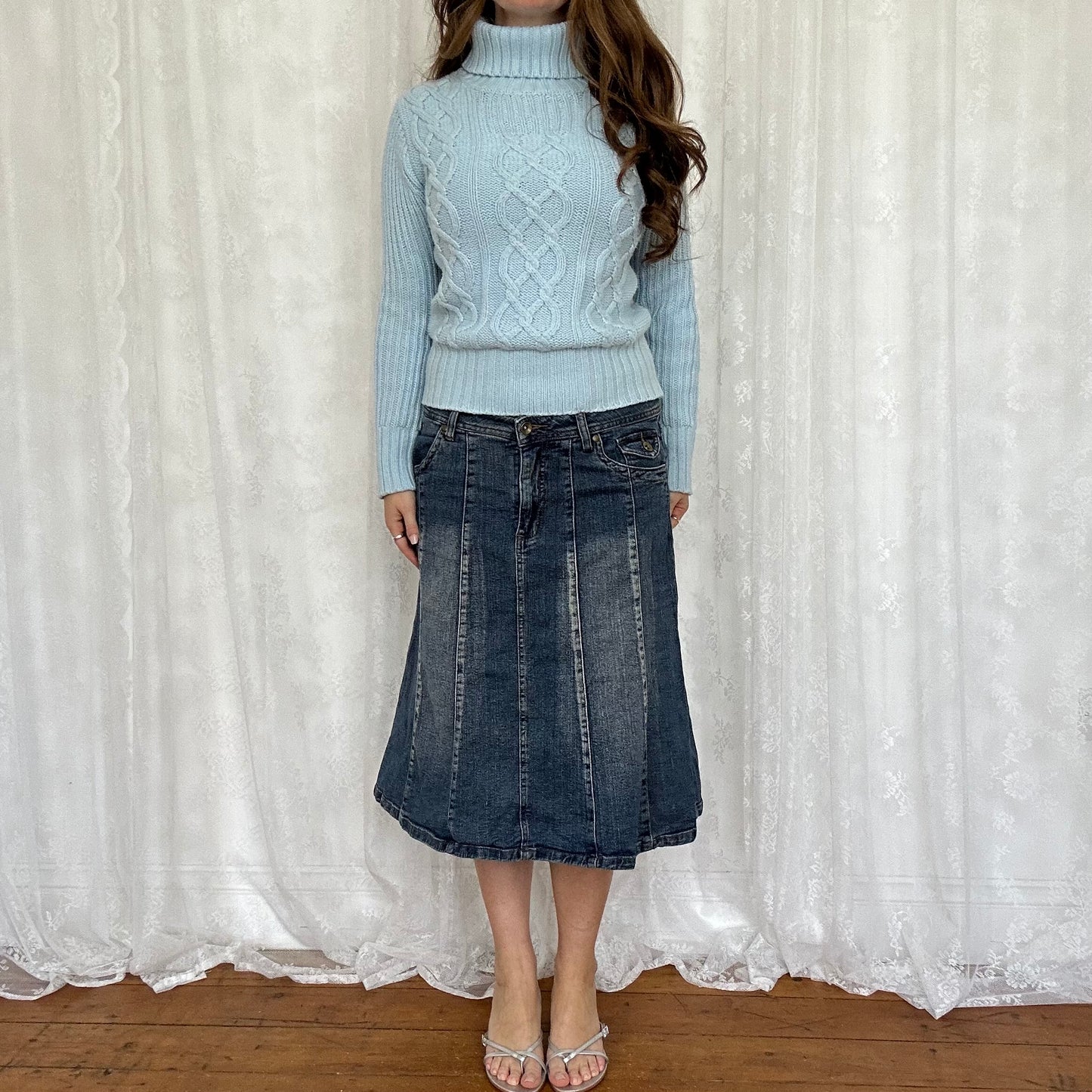 vintage 00s baby blue knitted jumper